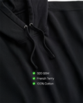 Benrren Men’s hoodie Black T-Shirt – 180 GSM Bio-Wash Softflow Cotton, Premium Comfort Fit (2)
