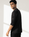 Benrren Men’s Full Sleeve Black T-Shirt – 180 GSM Bio-Wash Softflow Cotton, Premium Comfort Fit