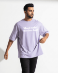 Benrren Men’s oversize lavender mood nahi mission hai T-Shirt – 180 GSM Bio-Wash Softflow Cotton, Premium Comfort Fit