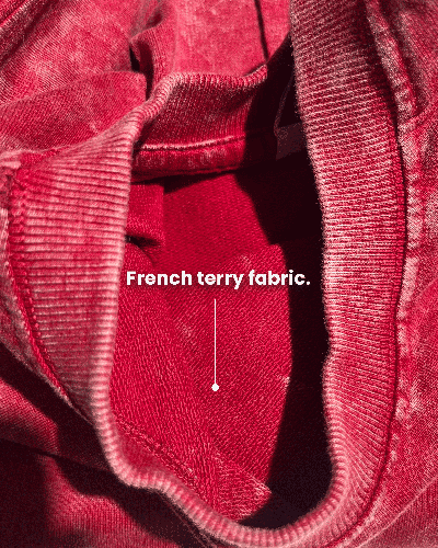 Benrren’ Maroon Acid Wash Tee – Oversized Fit _ French Terry Fabric-7