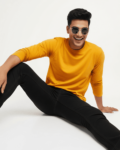 Benrren Men’s Full Sleeve mustardT-Shirt – 180 GSM Bio-Wash Softflow Cotton, Premium Comfort Fit copy 13
