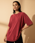 Benrren maroon Acid Wash Tee – Oversized Fit _ French Terry Fabric copy 2 (1)