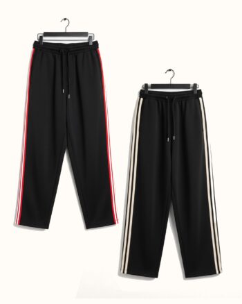 Benrren Pack of 2 Oversized Side-Stripe Joggers | 240 GSM Cotton Baggy Fit