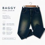 Men’s Baggy Fit Jeans _ Premium Pure Denim _ Relaxed Wide Leg Style-5